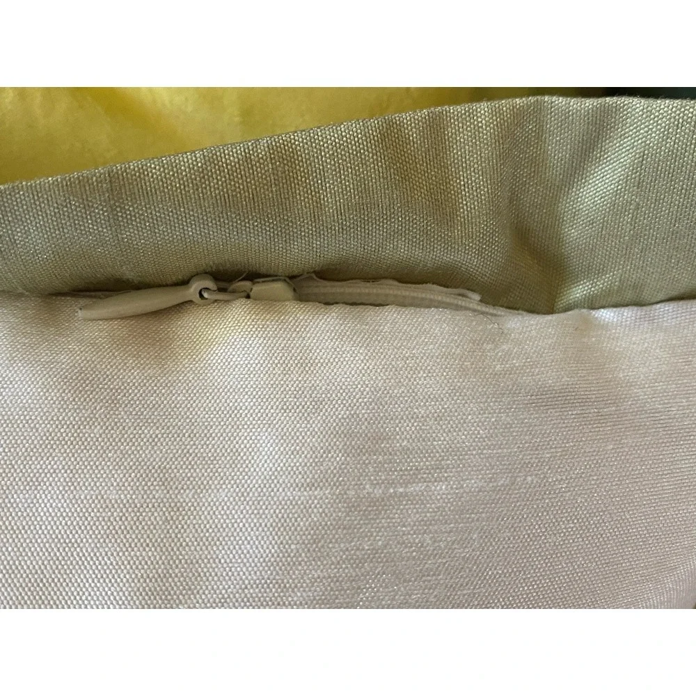 Vintage Blizzard Plush Decorative Bird Pillow Silk‎ Satin Trim Zipper w Insert